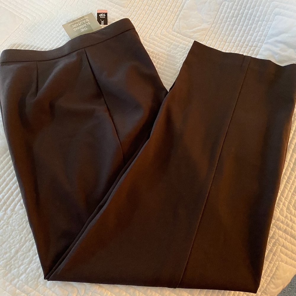 NWT Briggs Brown Slimming Solution Slacks~10P